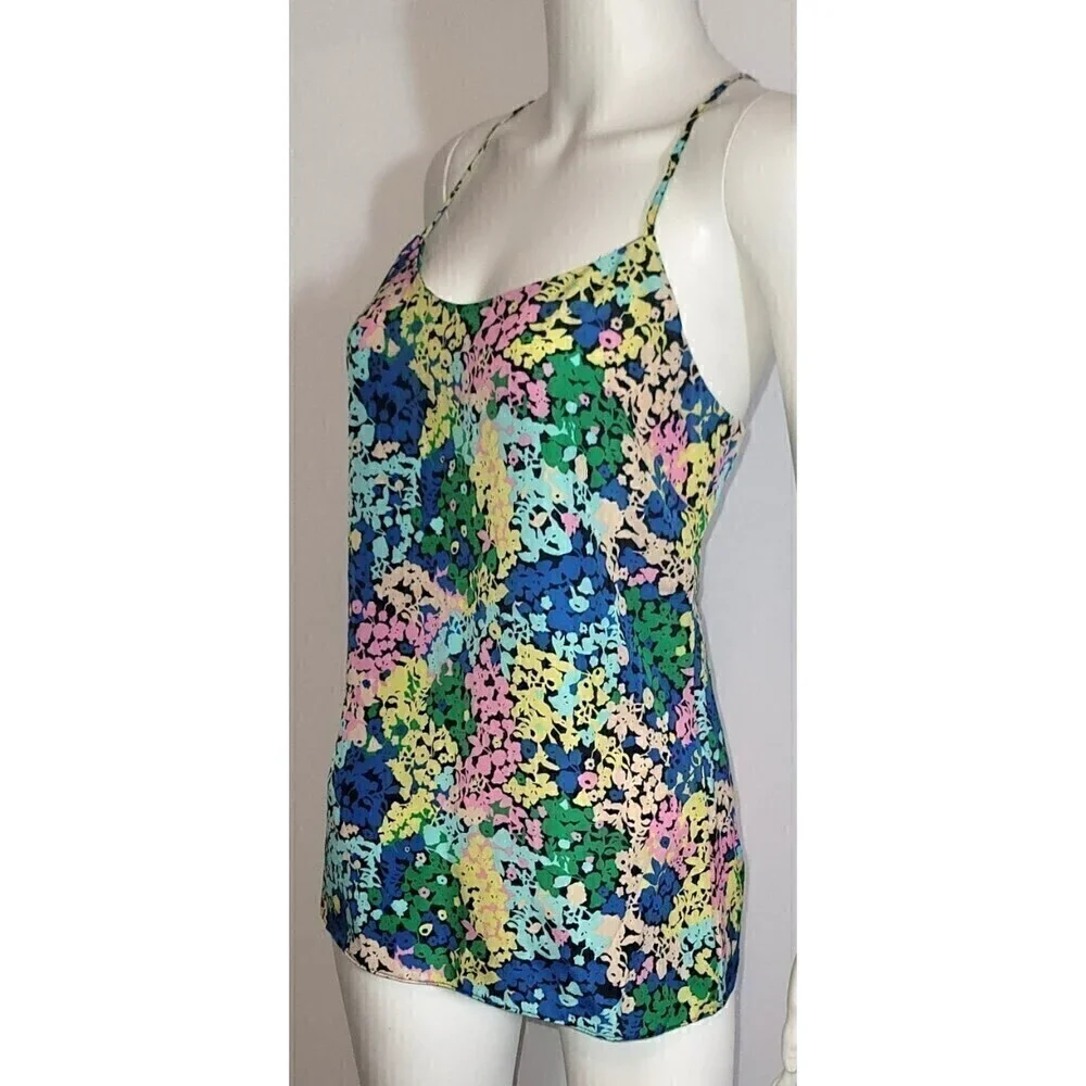 J. Crew Floral Racer Back Top - Size 2